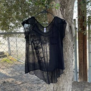 Black Sheer Blouse